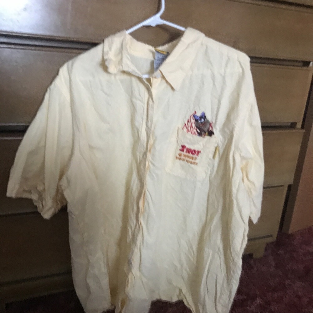90's Looney‎ Tunes Woman 26/28W Girl Tazmanian Devil Blouse 2 Hot 4 What You Got